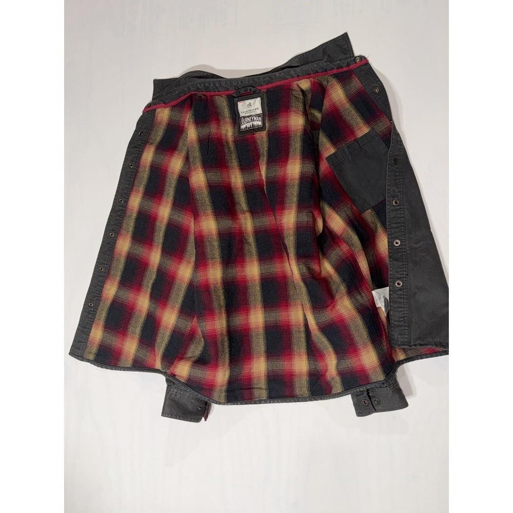 Legendary Whitetails Shirt Mens Large  Gray Flannel Lined Workwear Outdoors - Picture 6 of 6